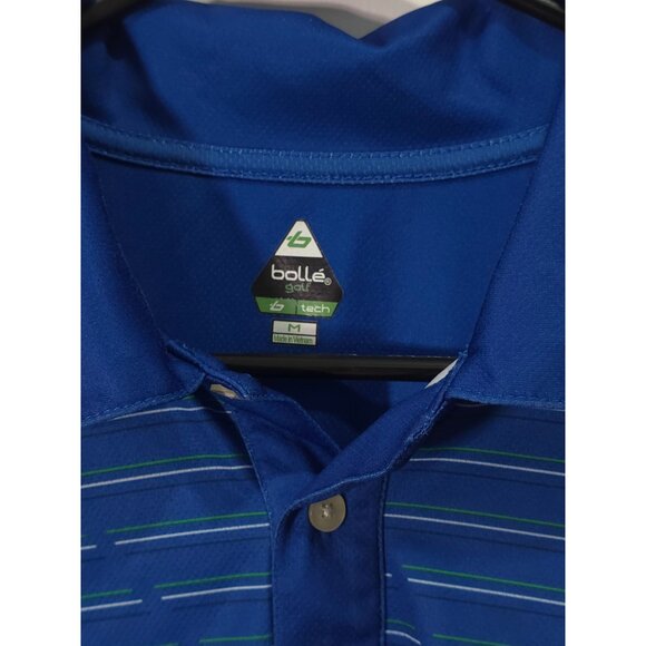 Bolle Mens Blue Performance Golf Polo Shirt Medium - Picture 4 of 10